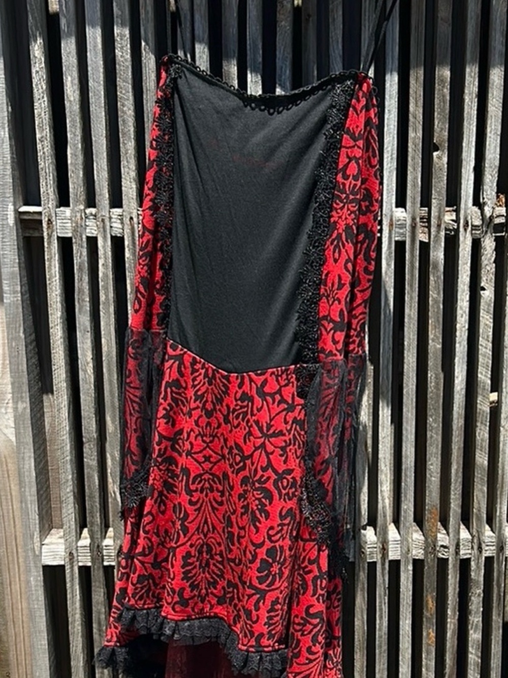 DressBarn 5X Gothic Damask High Low Dress Witch Vampire Halloween Costume